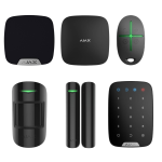 Kit AJAX Negru - 2 zone + sirenă interior și tastatură