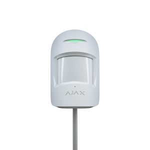 Detector cu fir PIR și Geam Spart Ajax CombiProtect Fibra Alb