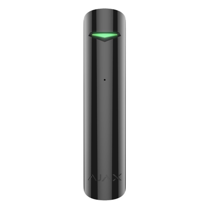 Detector Wireless Geam Spart Ajax GlassProtect Negru pentru Alarme Fiabile