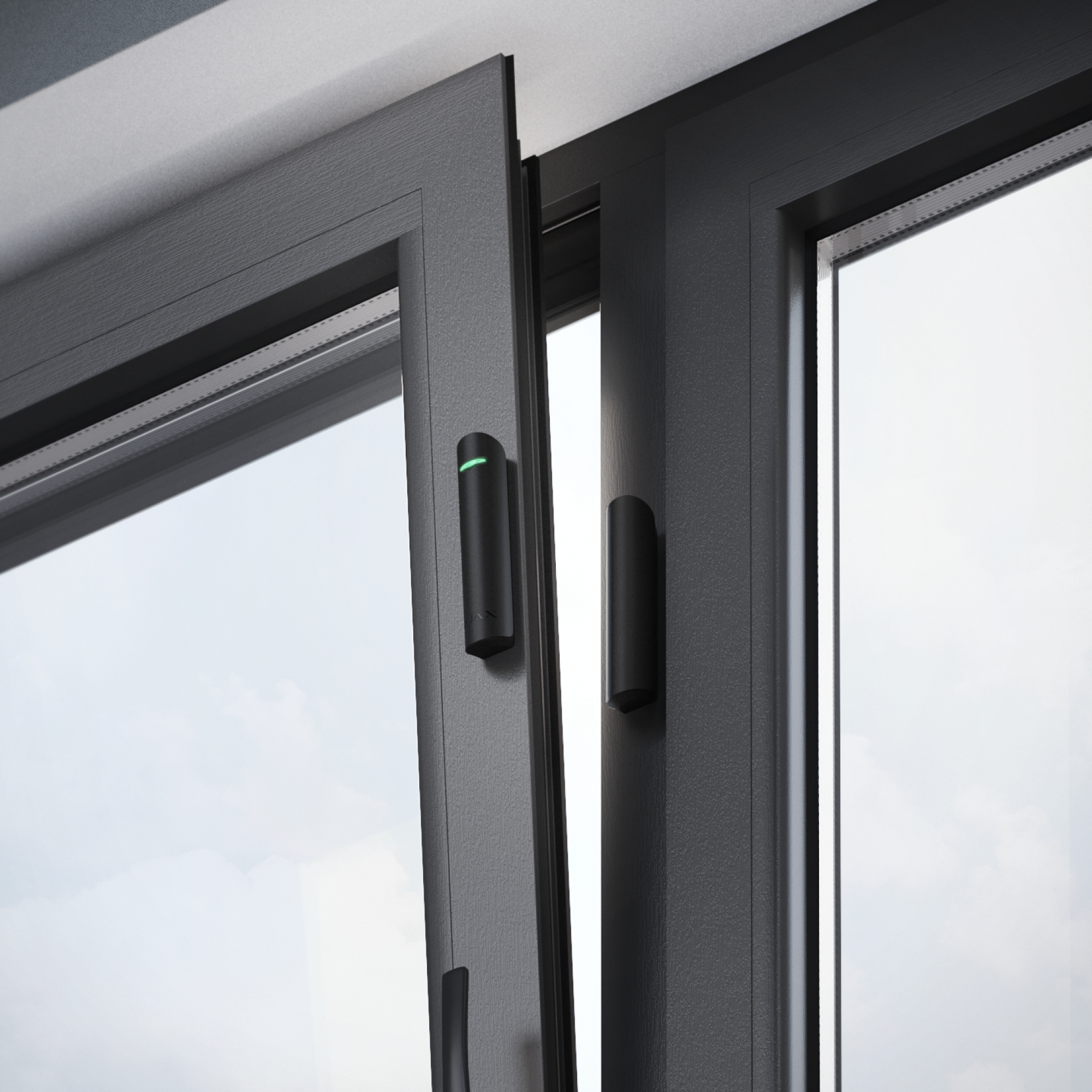 Contact Magnetic cu fir Ajax DoorProtect Fibra Alb pentru o siguranță sporită - imagine 3