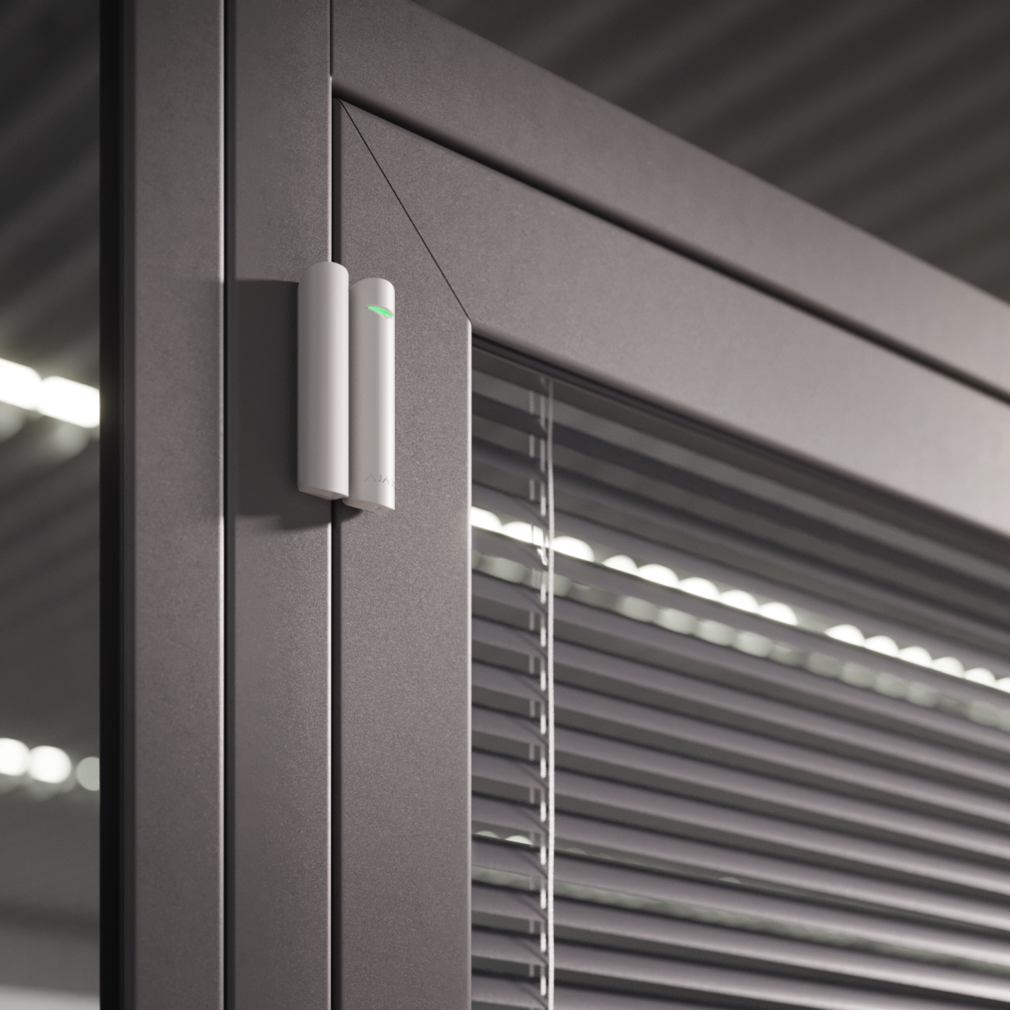 Contact Magnetic cu fir Ajax DoorProtect Plus Fibra Alb - imagine 2