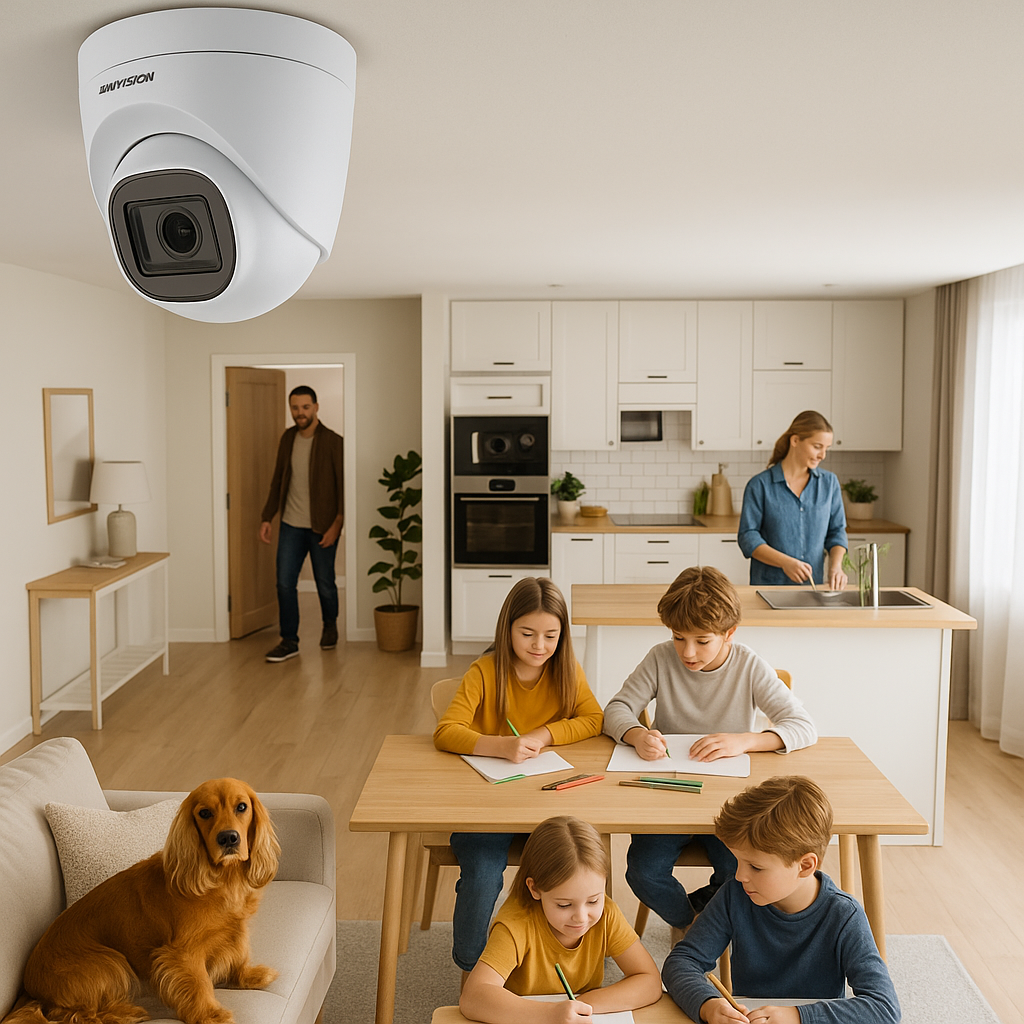 Cameră de supraveghere interior Hikvision TurboHD, turret, Analog, 2MP, 2.8mm, IR 20m, DS-2CE76D0T-ITPFS2MGN - imagine 2