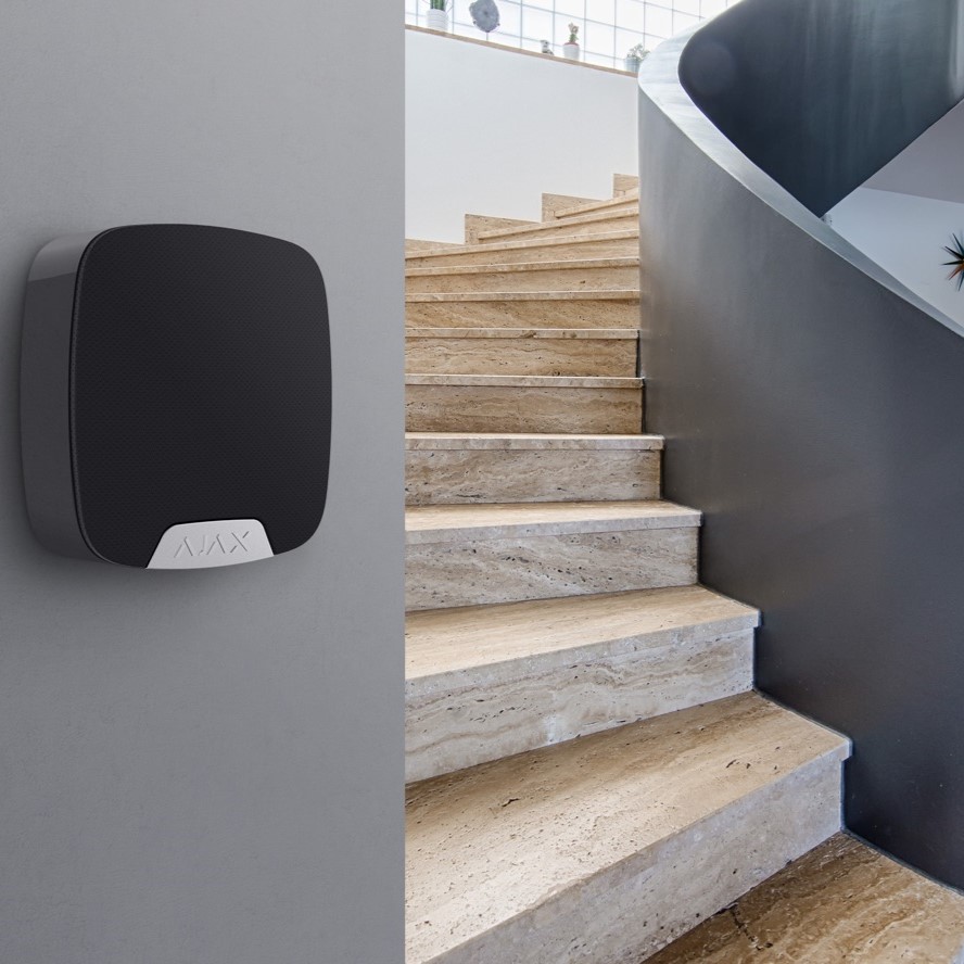 Sirenă Wireless Interior Ajax HomeSiren Neagră - imagine 2