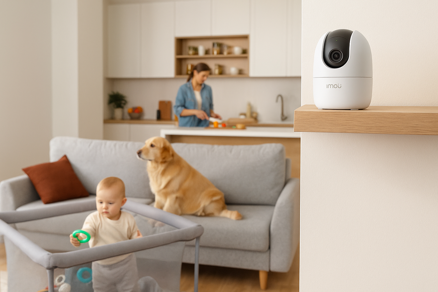 Cameră de supraveghere interior IMOU Wi-Fi Ranger 2, dome, IP, 5MP, 3.6mm, IR 10m, IPC-K2EP-5H2W - imagine 7