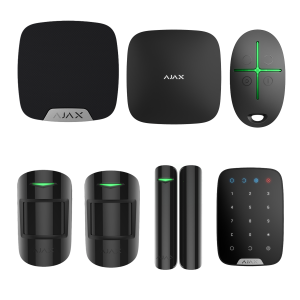 Kit AJAX Negru - 3 zone + sirenă interior și tastatură