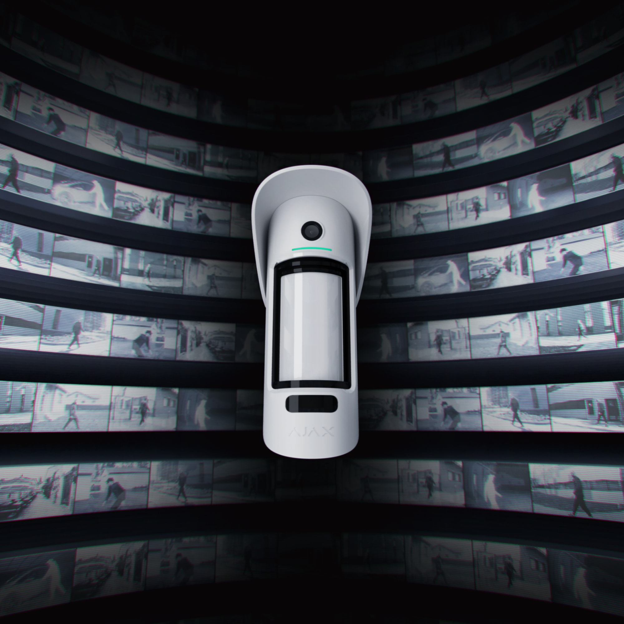 Detector Wireless PIR de exterior cu verificare foto la alarma Ajax MotionCam Outdoor PhOD Alb - imagine 3