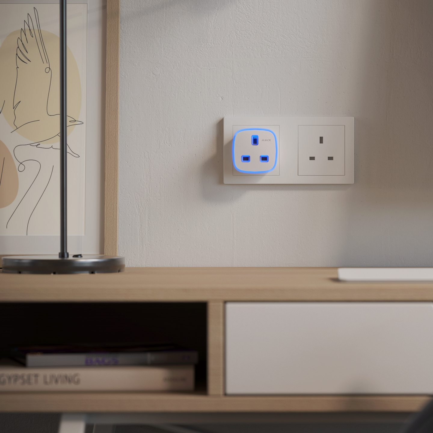 Priză Inteligentă Wireless Ajax Socket Albă - imagine 2